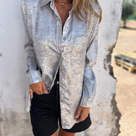 Metallische Bluse