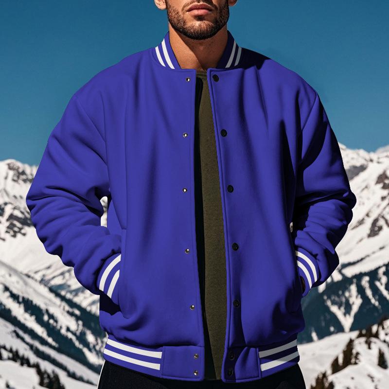 WW | Lässige Baseballjacke Mit Stehkragen Für Männer