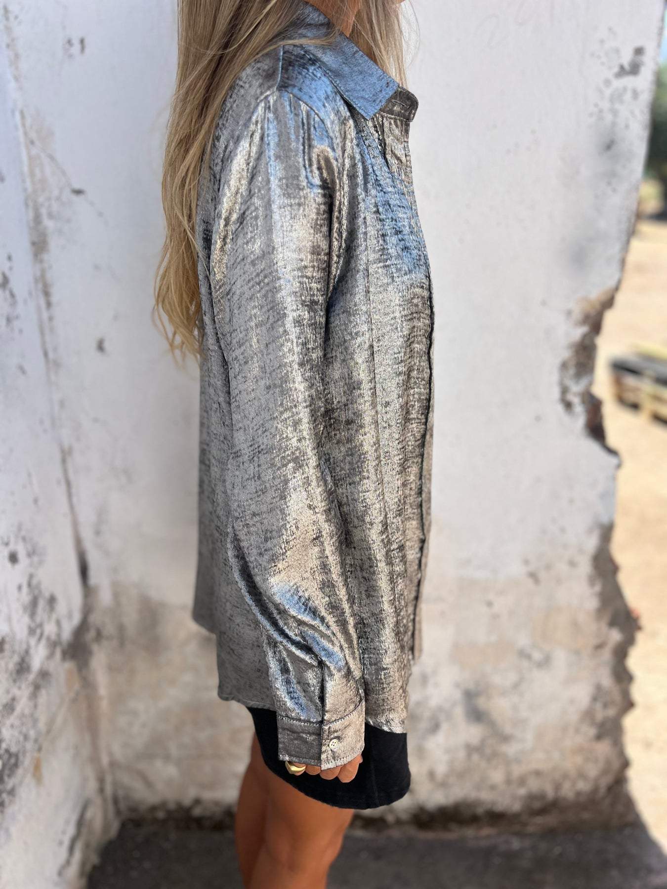 Metallische Bluse