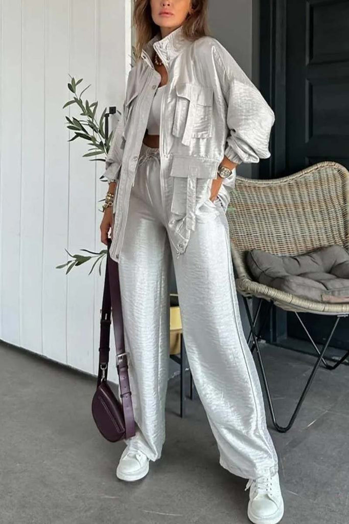 WW | Modisches Oversized Jacken- und Hosen-Set