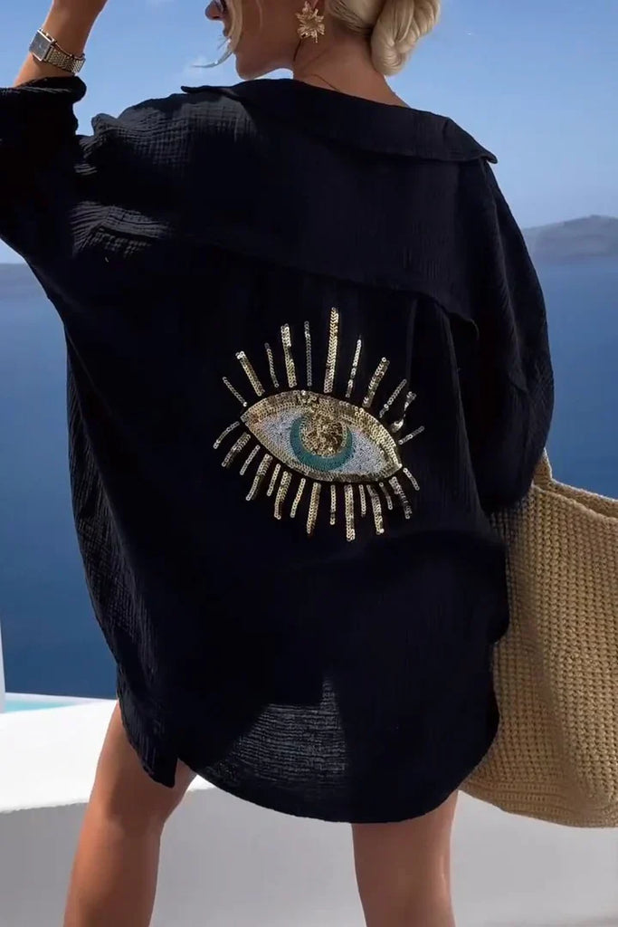 WW | Weißes Strandkleid Auge