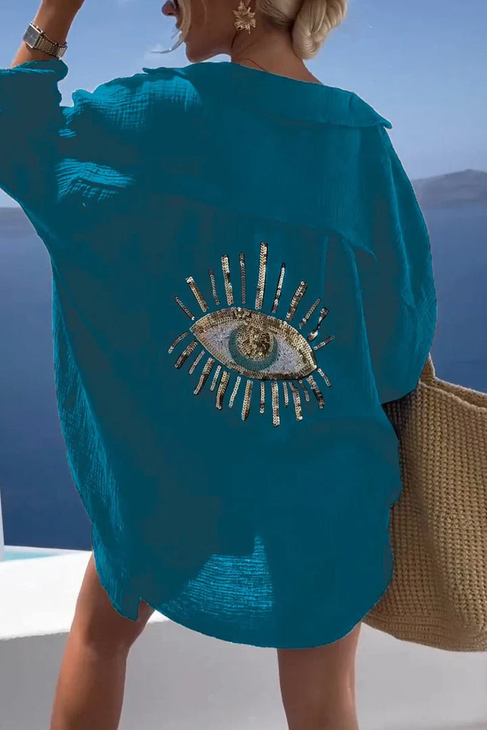 WW | Weißes Strandkleid Auge
