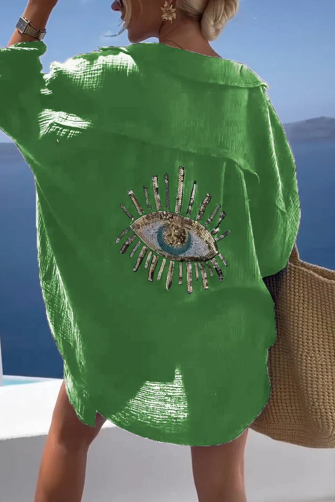WW | Weißes Strandkleid Auge