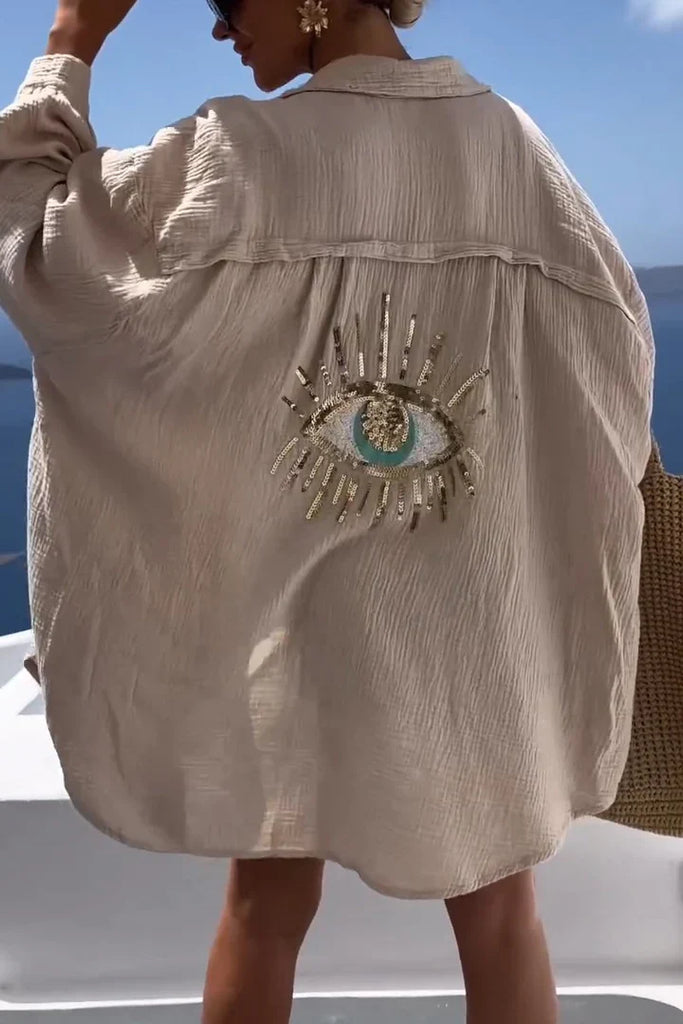 WW | Weißes Strandkleid Auge