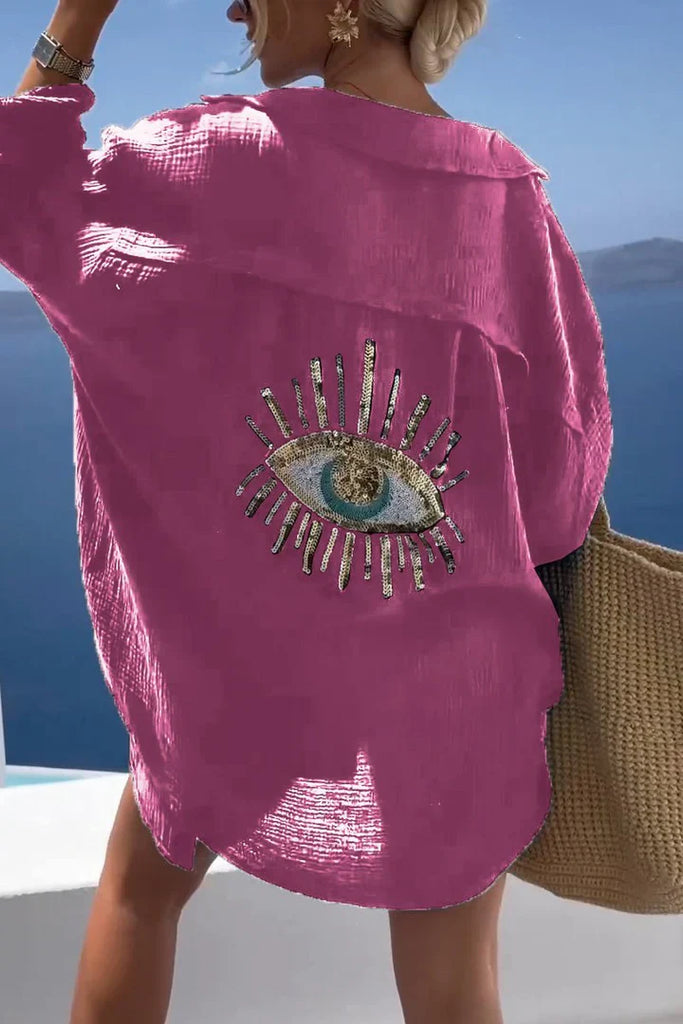 WW | Weißes Strandkleid Auge