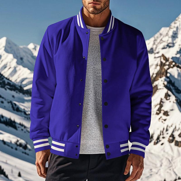 WW | Lässige Baseballjacke Mit Stehkragen Für Männer