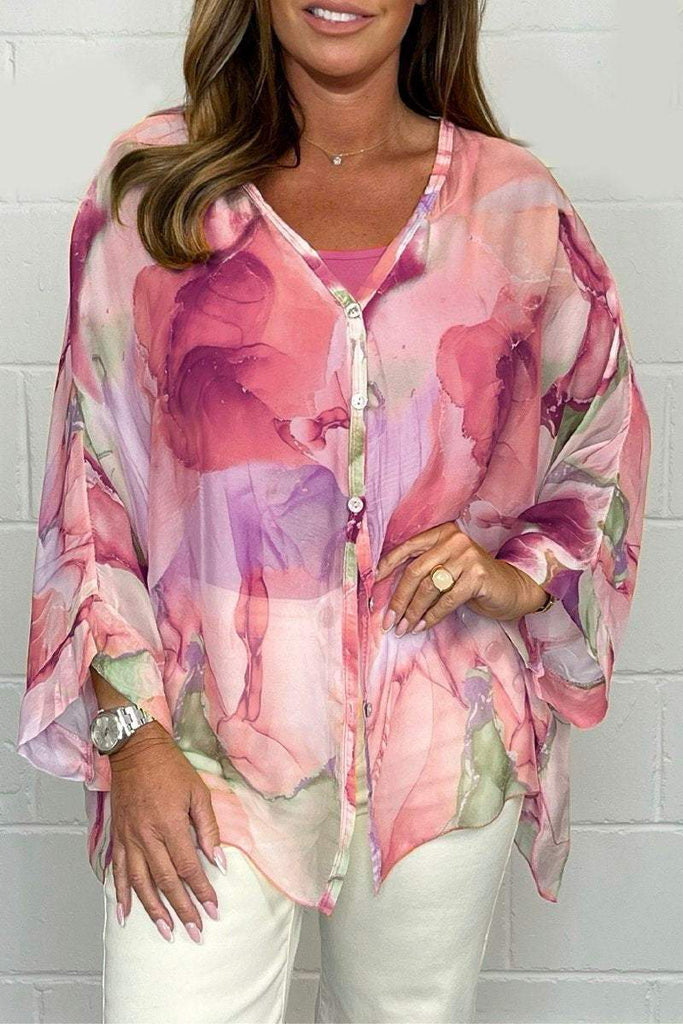 WW | Stilvolle Leichte Bluse Mit Print Für Damen