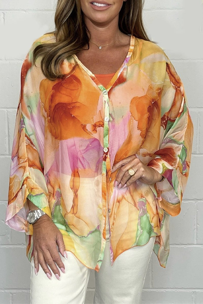 WW | Stilvolle Leichte Bluse Mit Print Für Damen