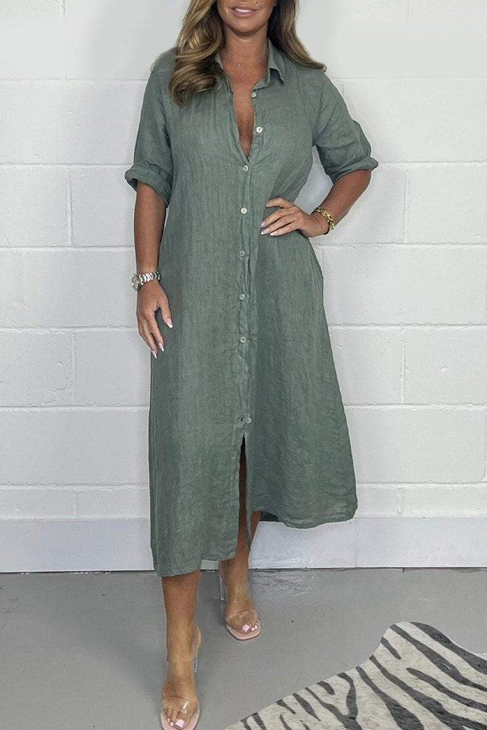 WW | Leinen Hemdkleid