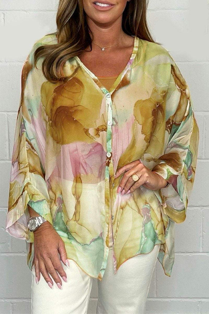 WW | Stilvolle Leichte Bluse Mit Print Für Damen