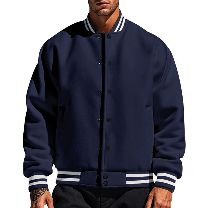 W&W Mode | Lässige Baseballjacke Mit Stehkragen Für Männer
