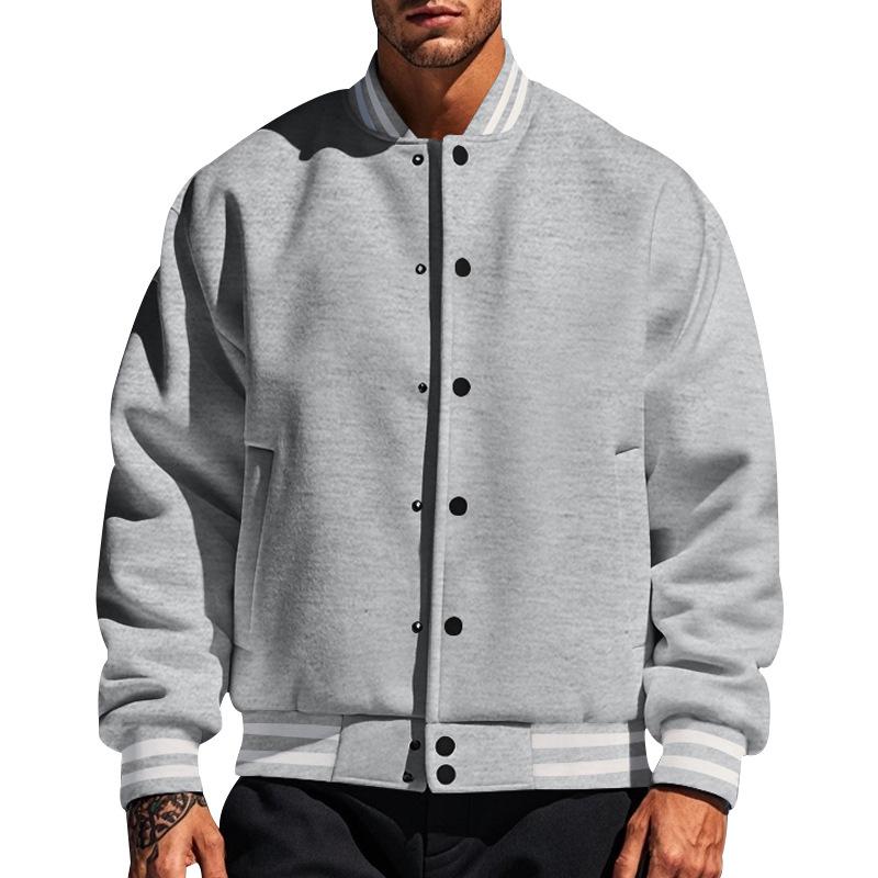 WW | Lässige Baseballjacke Mit Stehkragen Für Männer