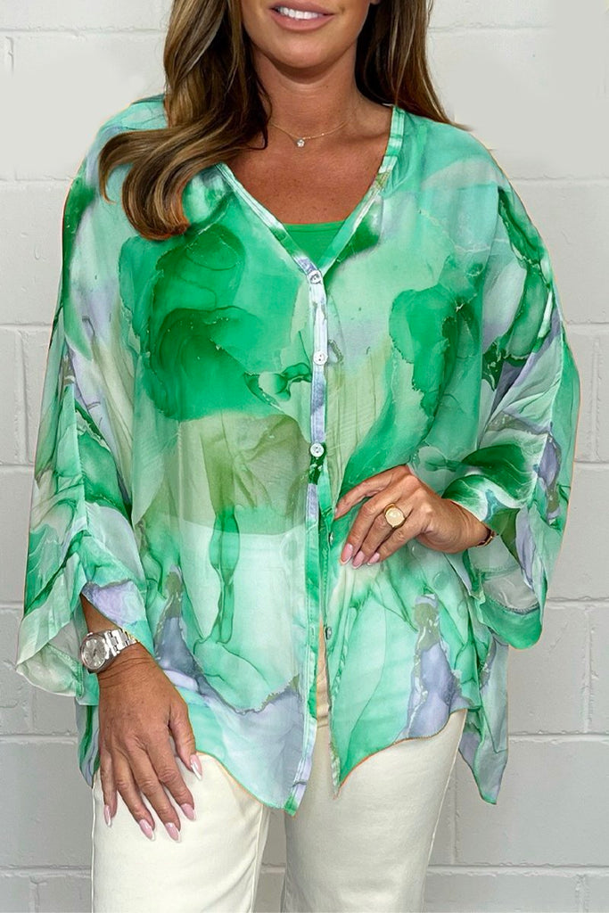 WW | Stilvolle Leichte Bluse Mit Print Für Damen