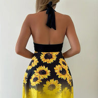 WW – Zweiteiliges Tankini-Set mit Sonnenblumen-Print