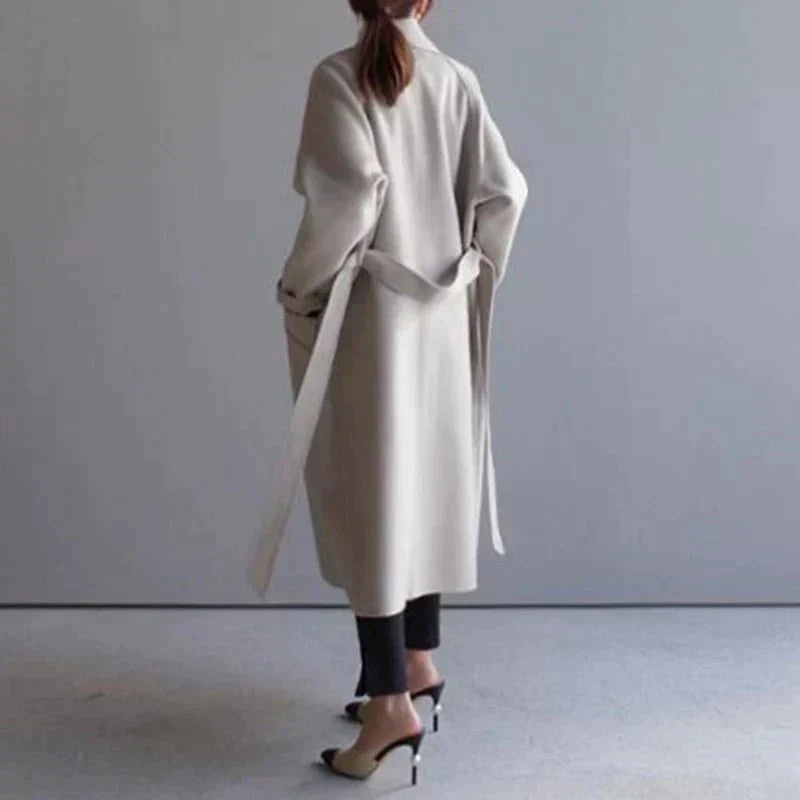 W&W Mode | Langer Trenchcoat Jas Kaschmir Damen