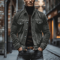 WW | Stilvolle Herren Jacke Weinlese Cord Jacke Trendy Design