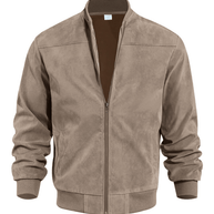 WW | Wildleder Retro Reißverschluss Herrenjacke Bomberjacke