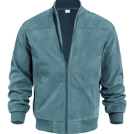 WW | Wildleder Retro Reißverschluss Herrenjacke Bomberjacke