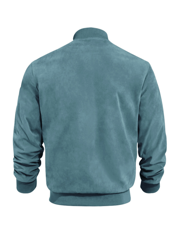 W&W Mode | Wildleder Retro Reißverschluss Herrenjacke Bomberjacke