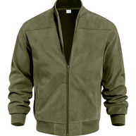 WW | Wildleder Retro Reißverschluss Herrenjacke Bomberjacke