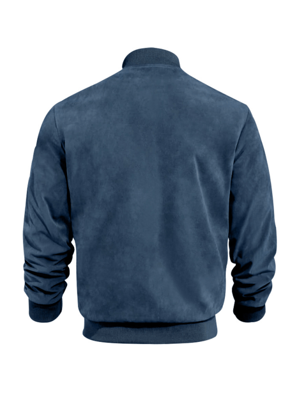 W&W Mode | Wildleder Retro Reißverschluss Herrenjacke Bomberjacke