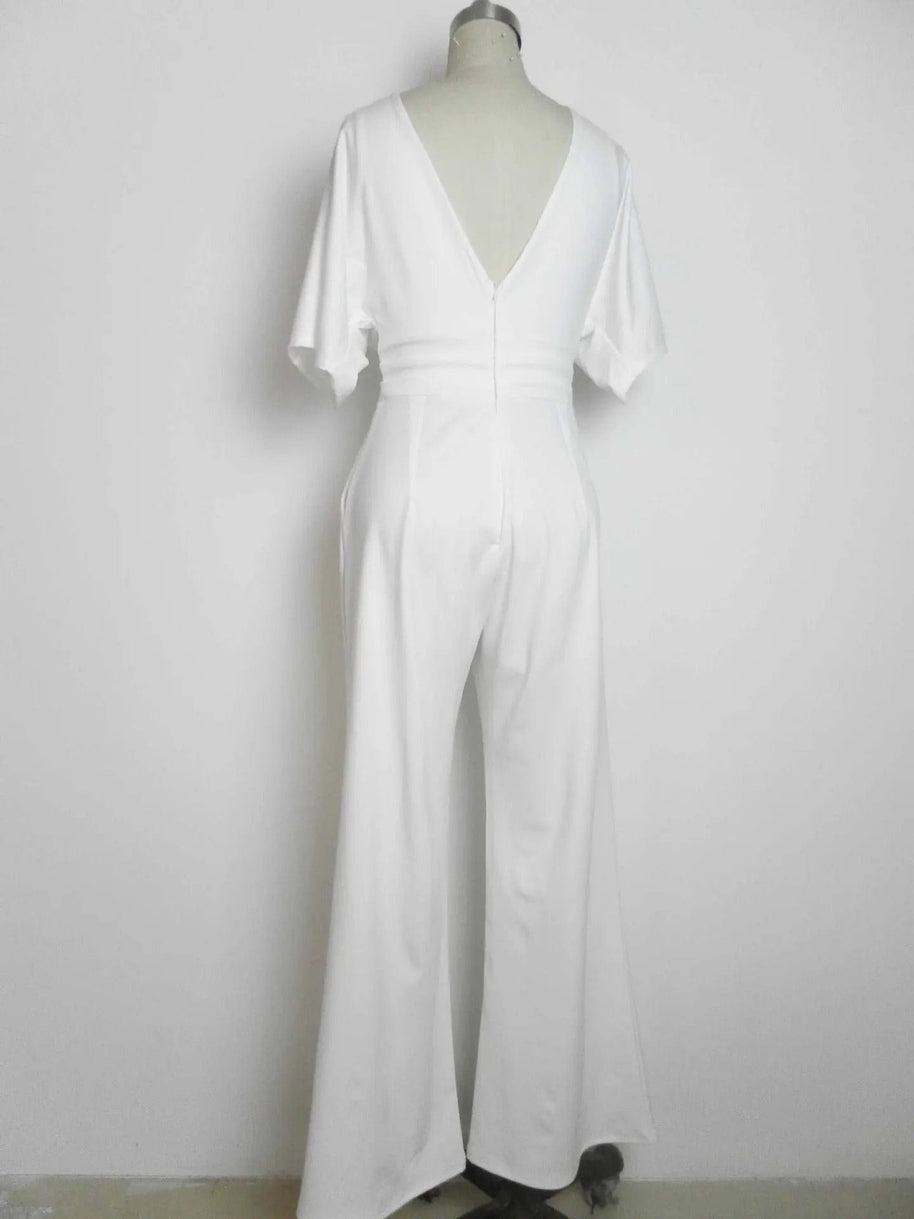Eleganter V-Ausschnitt Jumpsuit