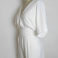 Eleganter V-Ausschnitt Jumpsuit