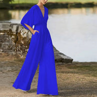 Eleganter V-Ausschnitt Jumpsuit