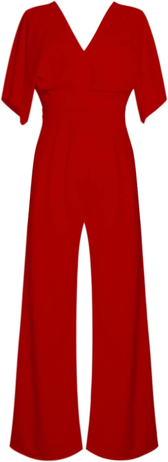 Eleganter V-Ausschnitt Jumpsuit