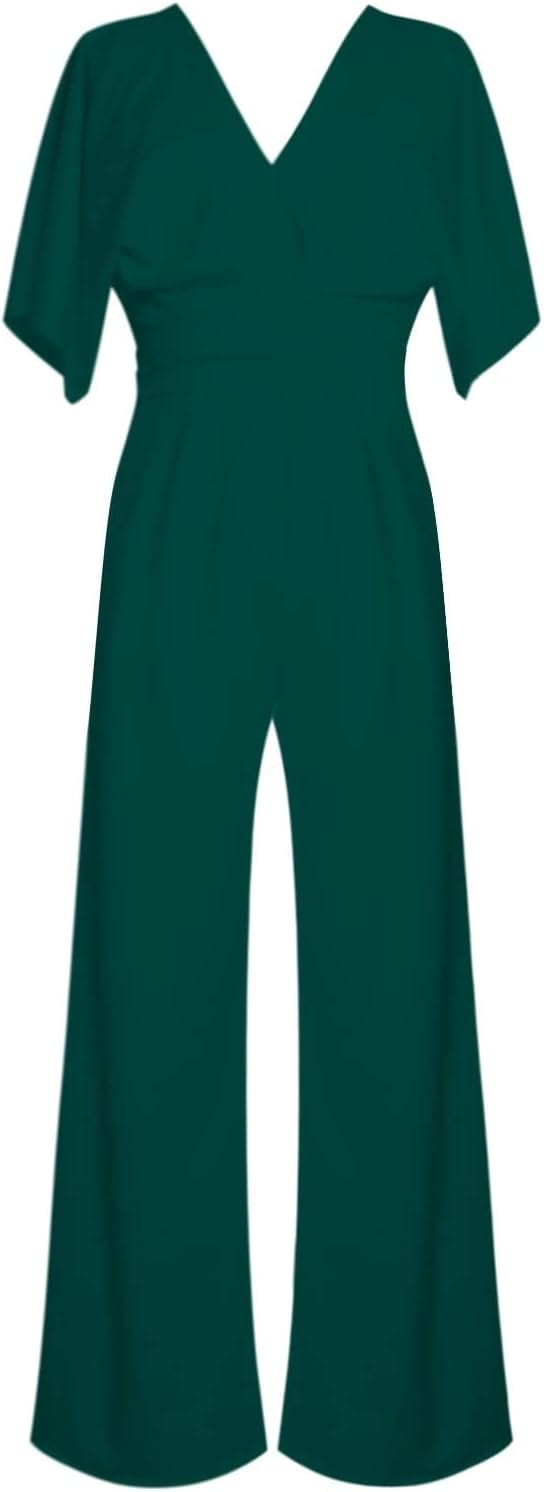 Eleganter Jumpsuit mit V-Ausschnitt