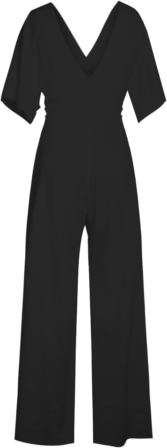 Eleganter Jumpsuit mit V-Ausschnitt