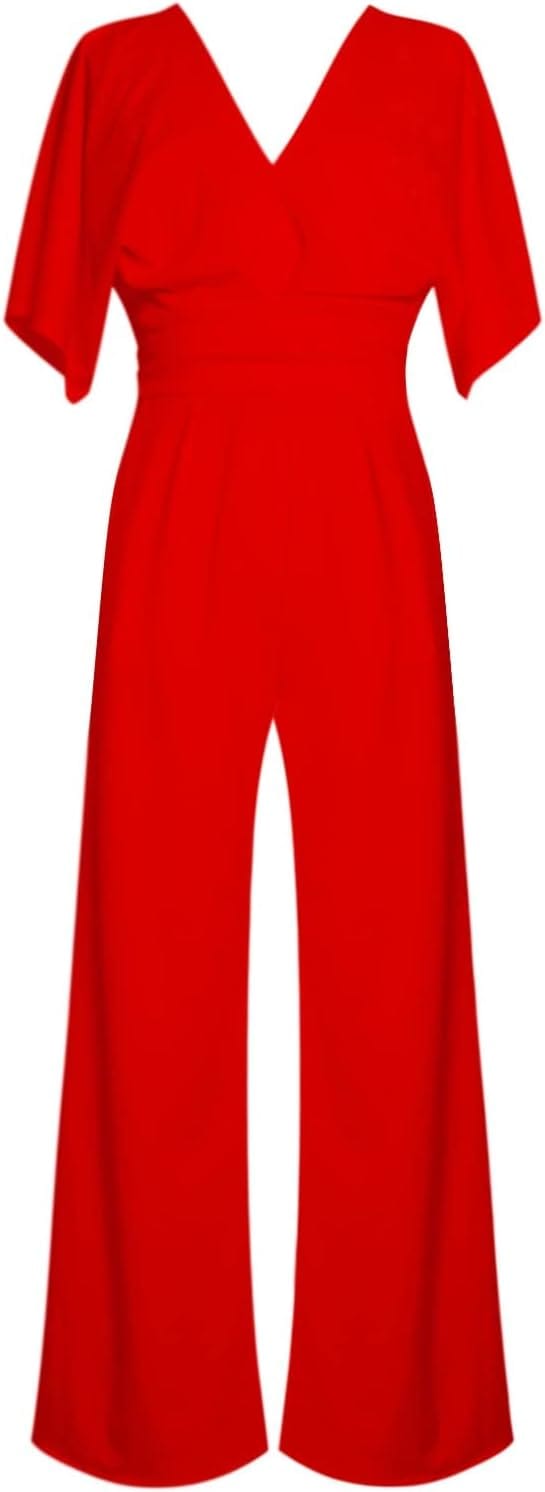 Eleganter V-Ausschnitt Jumpsuit