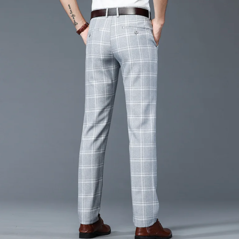 WW | Herren Kariert Hose Stretch