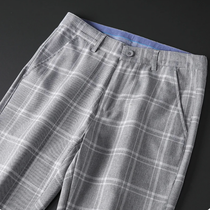 W&W Mode | Herren Kariert Hose Stretch