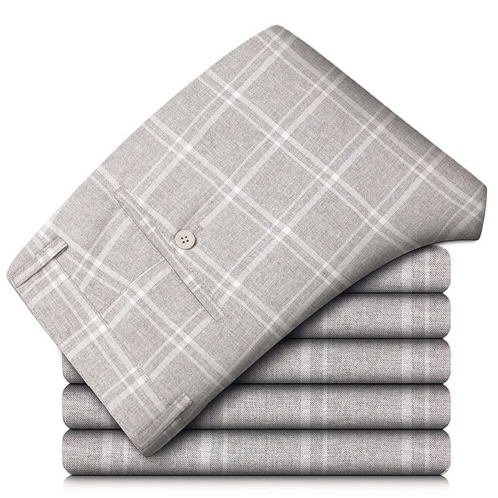 W&W Mode | Herren Kariert Hose Stretch