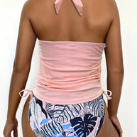 Kaye® | Wunderschöner Tankini mit zufälligem Muster und tiefem V-Ausschnitt