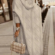 WW - Lange Strickjacke Mit Kapuze