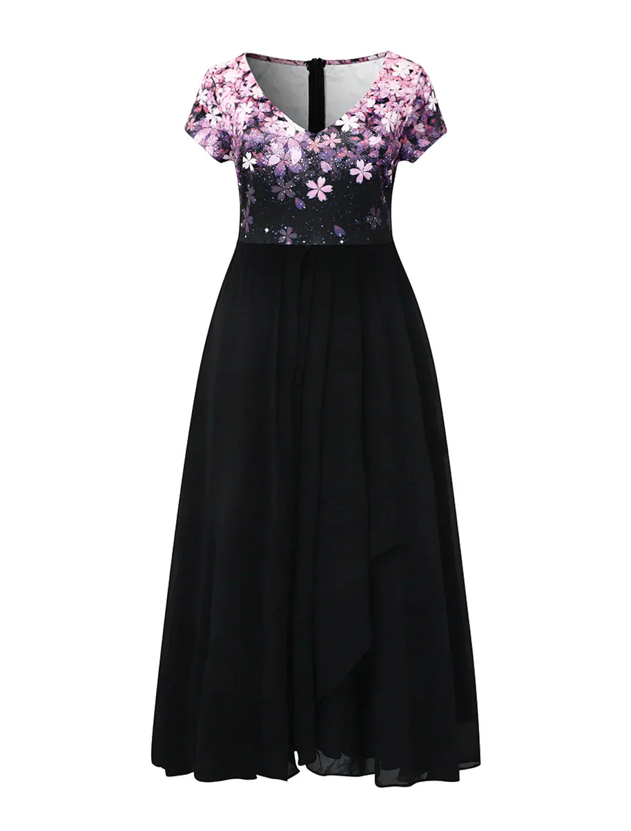 WW | Elegantes Midi Kleid mit Blumen-Spitze