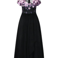 WW | Elegantes Midi Kleid mit Blumen-Spitze