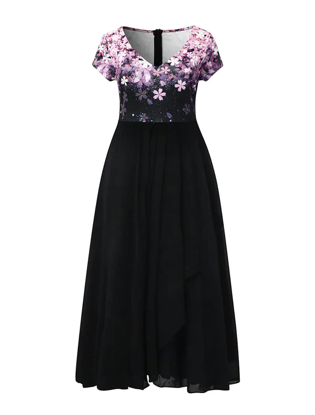 WW | Elegantes Midi Kleid mit Blumen-Spitze