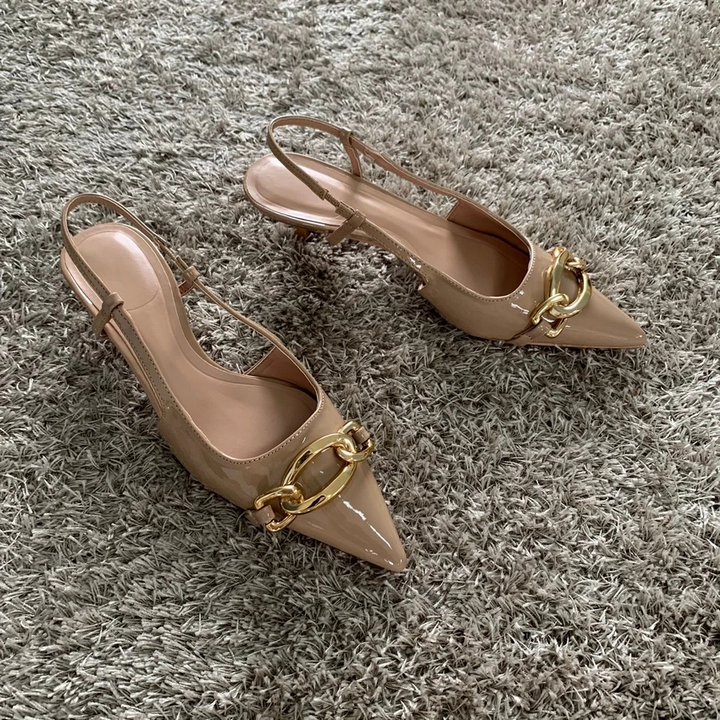 W&W Mode | Damen Kitten Heels Beige