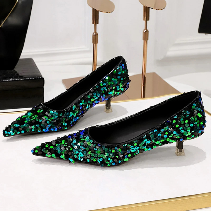 W&W Mode | Damen Kitten Heels in Schwarz