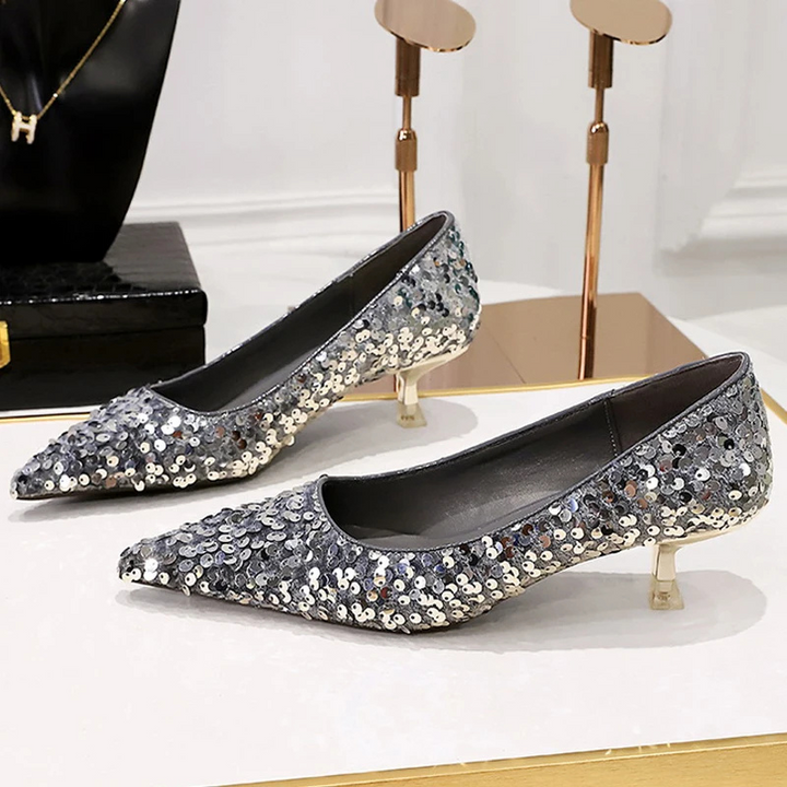 W&W Mode | Damen Kitten Heels in Schwarz