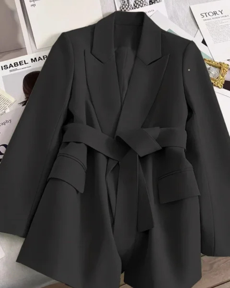 WW | Damen Klassisch Trenchcoat Schwarz Jacke
