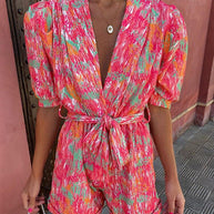 WW | Damen Leichter Gürtel Jumpsuit Atmungsaktiv, Ganzjahres Freizeit Chic Outfit