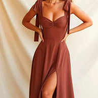 WW | Rückenfreies Korsett Korean Midi-Kleid für Frauen