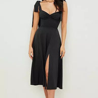WW | Rückenfreies Korsett Korean Midi-Kleid für Frauen
