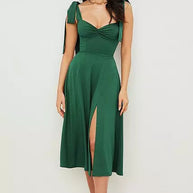 WW | Rückenfreies Korsett Korean Midi-Kleid für Frauen