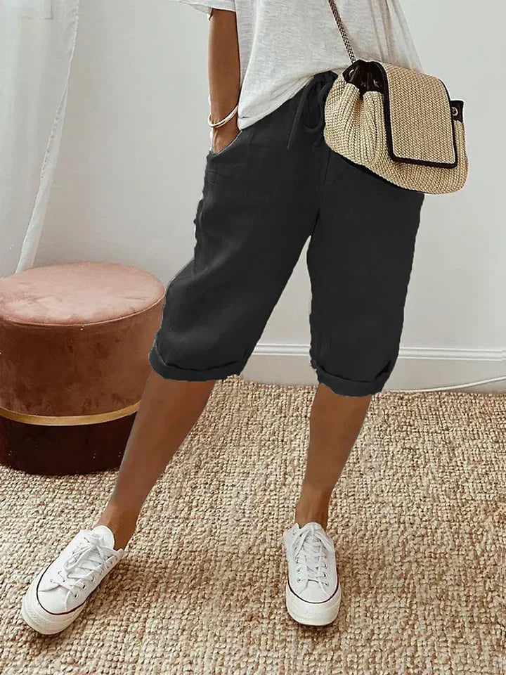 WW | Shorts aus Baumwolle und Leinen für Frauen