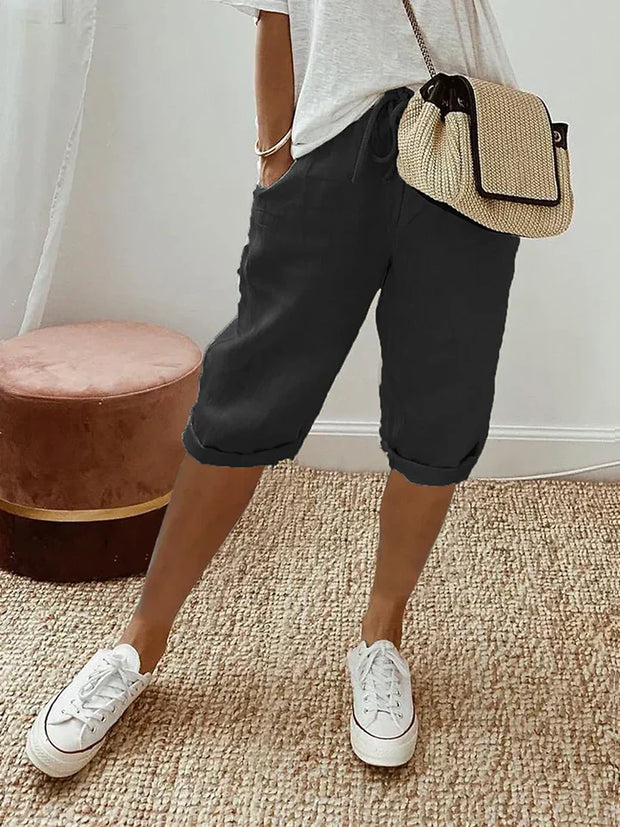 WW | Shorts aus Baumwolle und Leinen für Frauen